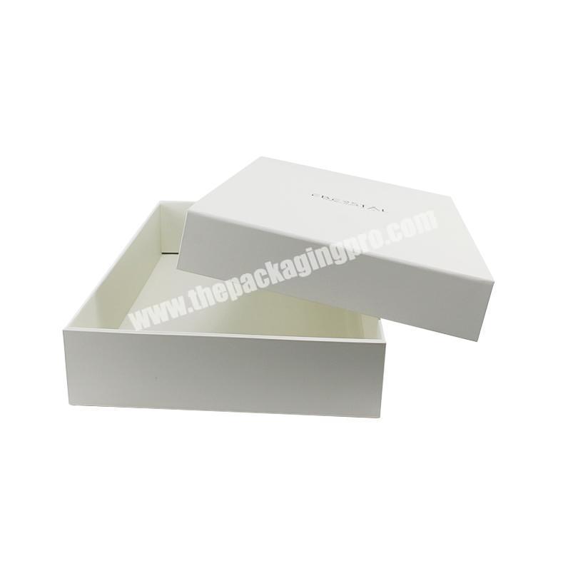 China  Custom UV Logo Recyclable Cardboard Packaging Lid And Base White Paper Gift Box