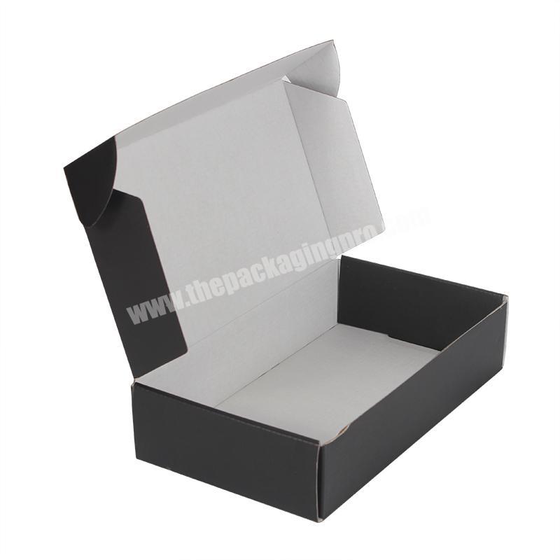 China express box factory cheap custom logo print eco friendly black corrugated mailing boxes shipping box with logo