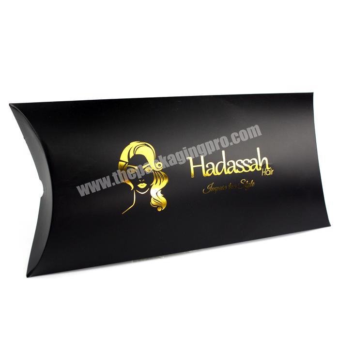 China Factory C1S Paper Hair Packaging Boxes With Customized Gold Hotstamping Logo