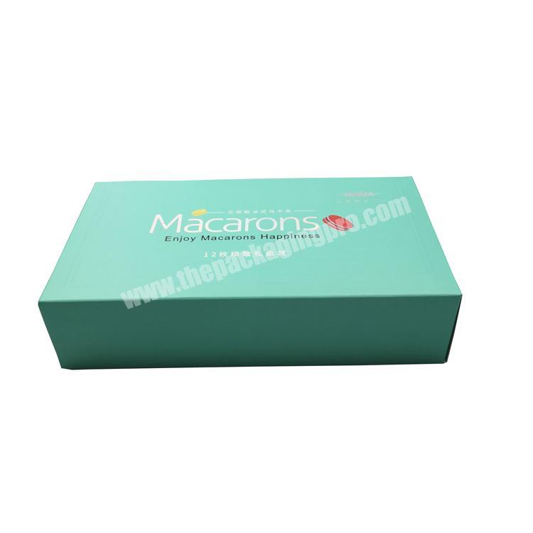 China factory Custom Logo foldable mailing box macaron green packaging box for 12pcs