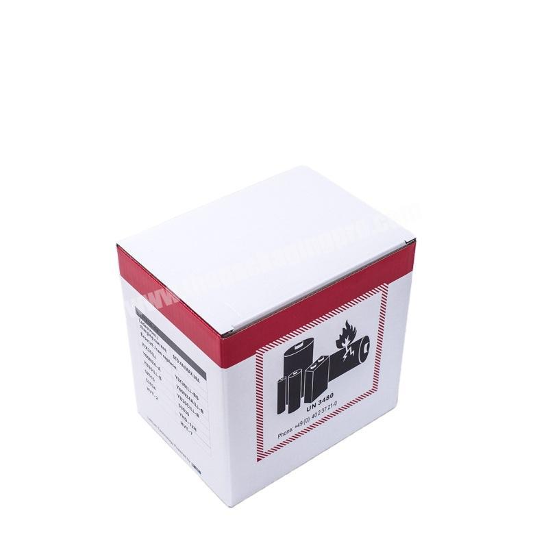 China factory customized thin corrugated cardboard full color printing battery packaging mobile power packaging box