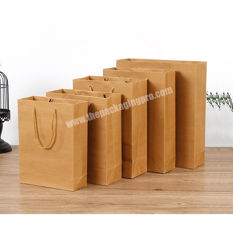 China Factory High Quality Cheap Brown Kraft Paper Bags With Handles