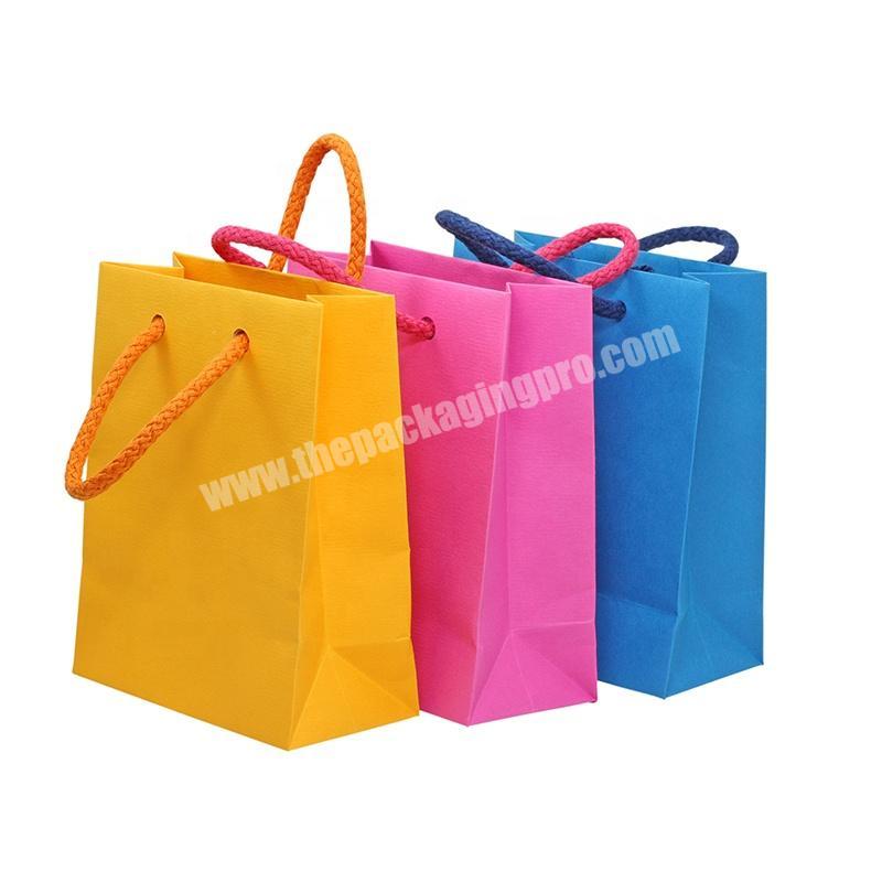 China Factory High Quality Custom Logo Color Printed Recycled C2S Art Paper Shopping Bag With Handle