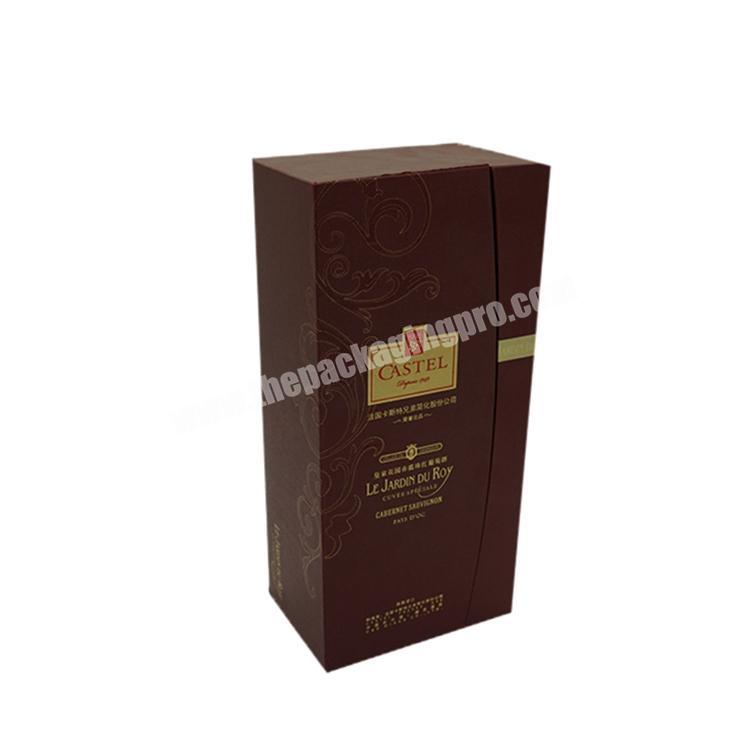 China factory Luxury art paper cardboard magnetic wine gift box