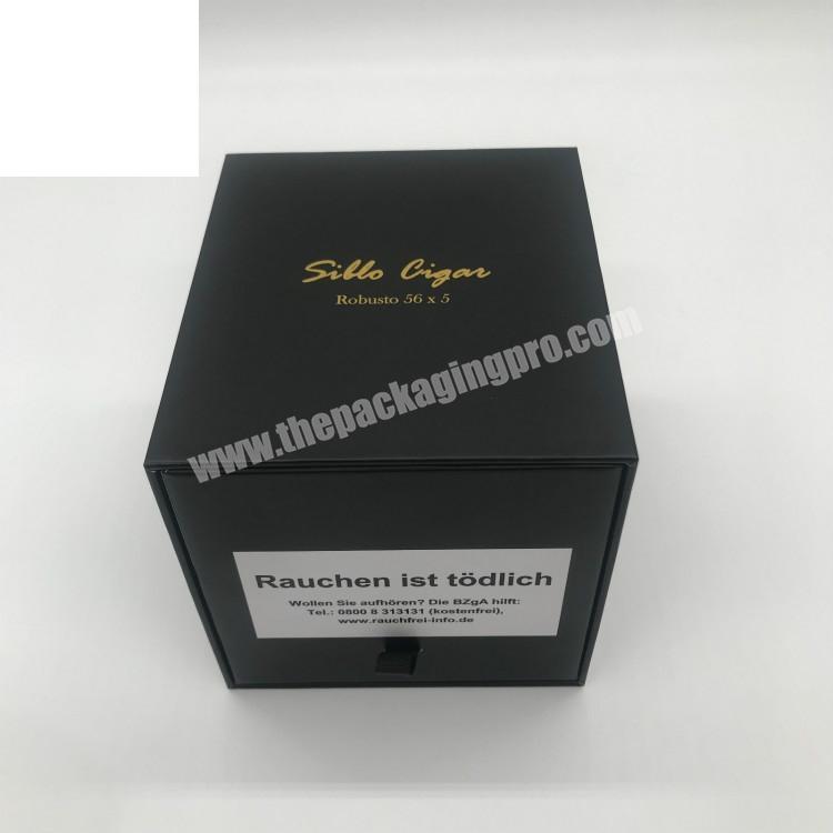 China factory OEM recycle paper box black drawer box packaging gift box