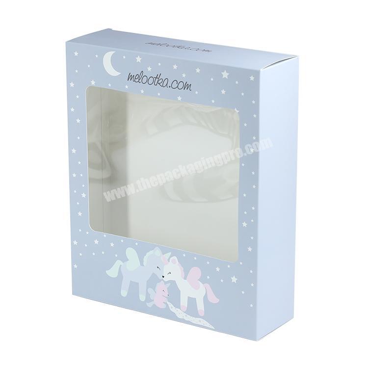 China Factory Printed Packaging Paper Gift Box with Clear Plastic Transparent PVC Window