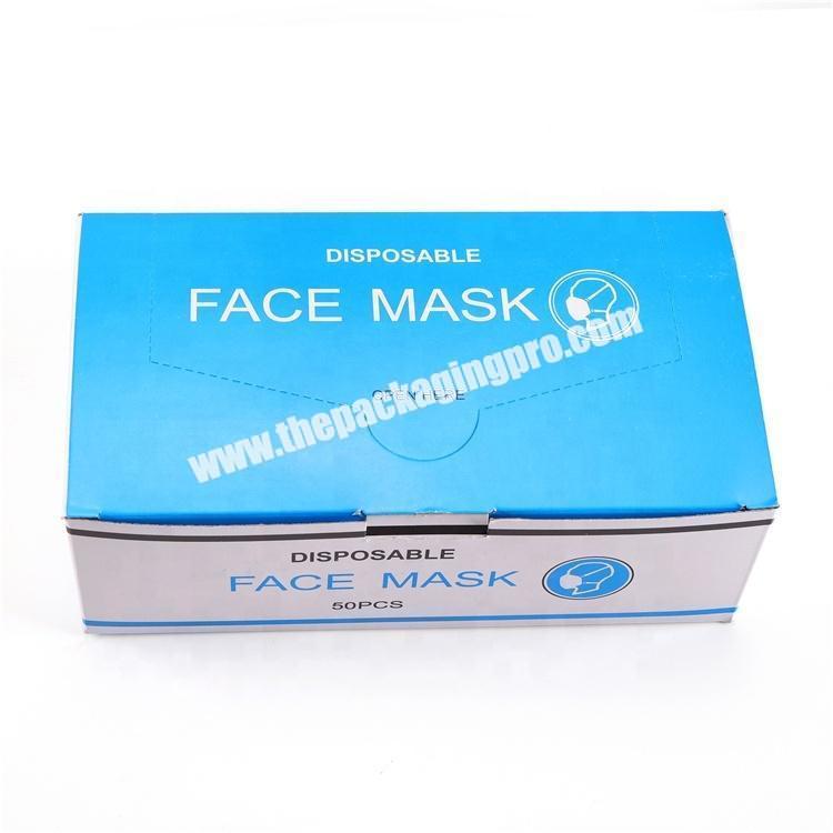 China Factory quickly customize high quality disposable medical surgical  paper packing box for face mask
