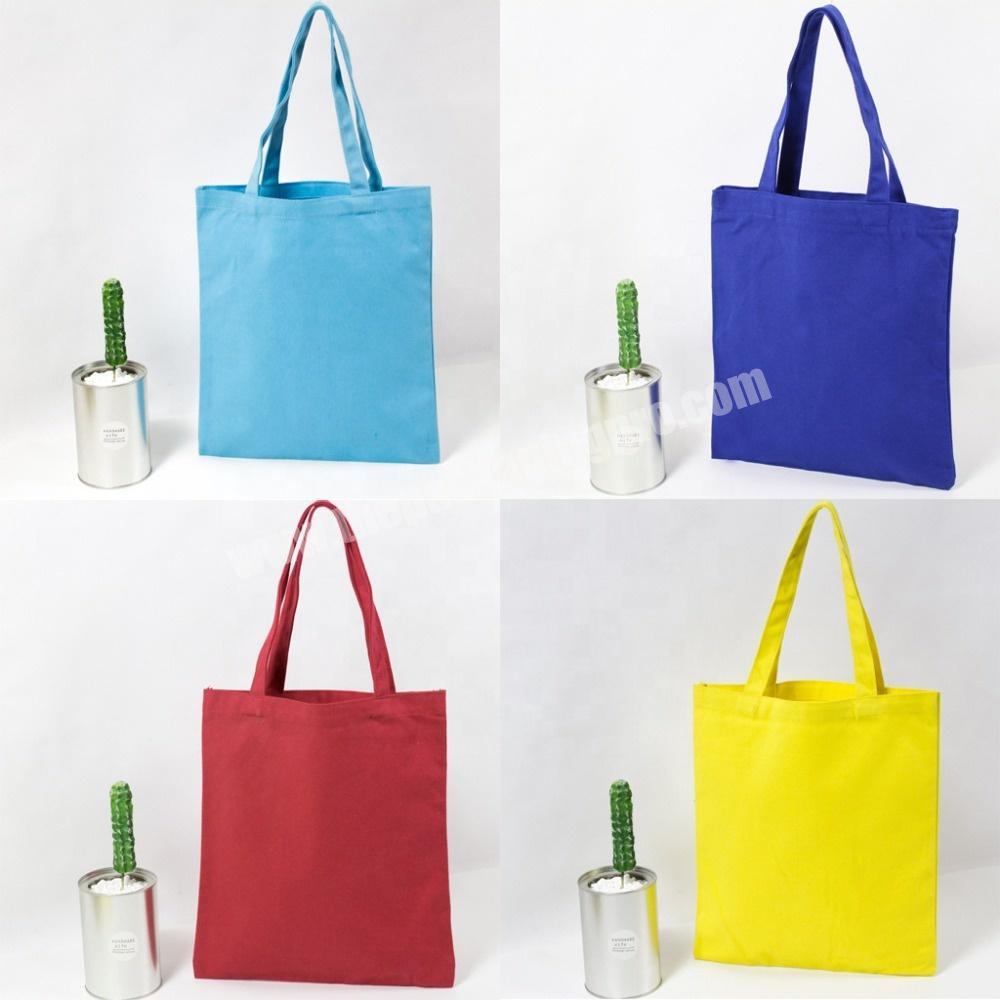 China factory wholesale colorful blank plain cotton tote bags