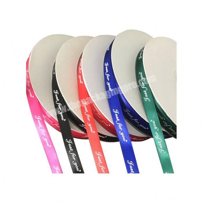 China factory wholesale colorful printed satin ribbon in stock
