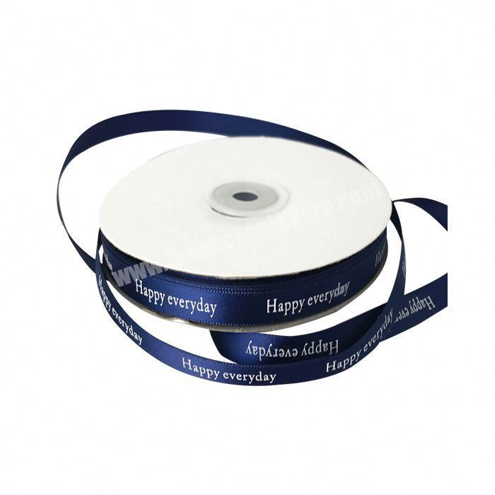 China factory wholesale polyester custom printed satin ribbon for clothes