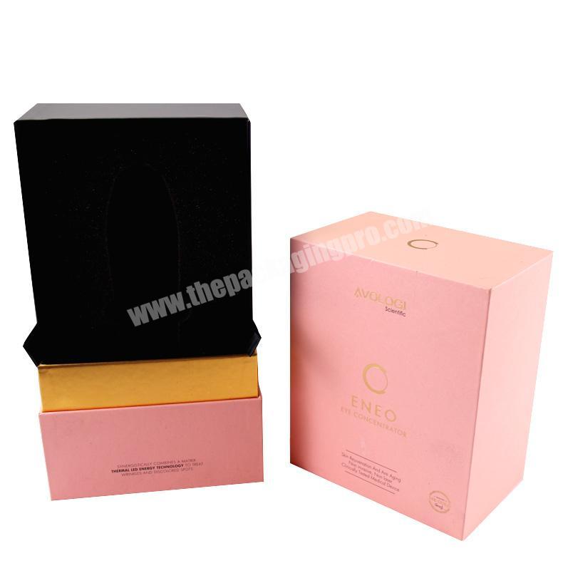 China FREE SAMPLE cosmetic packaging airless mirror led label printing box