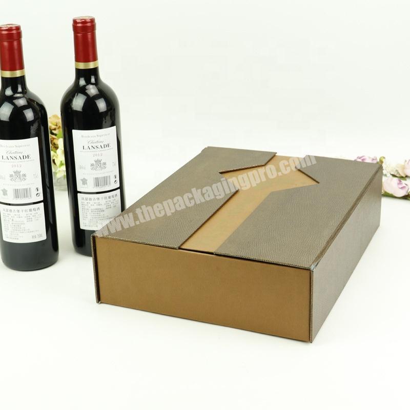 China hard cardboard box wine packaging boxes with insert