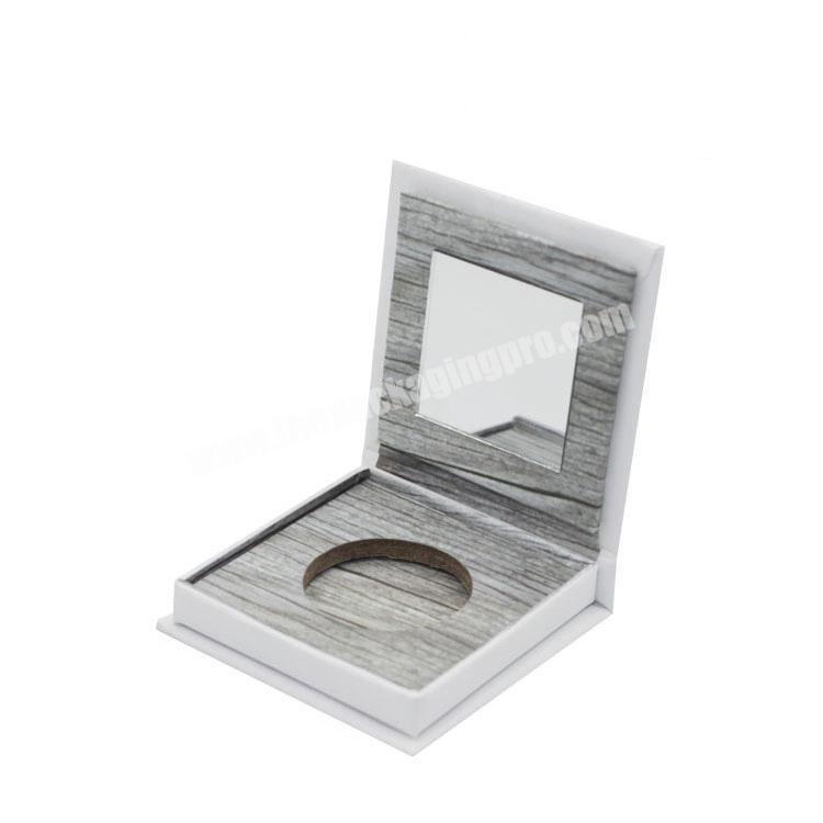 China High Glossy Magnetic Flip Charming Beauty Single Eyeshadow Palette Packaging With Mirror