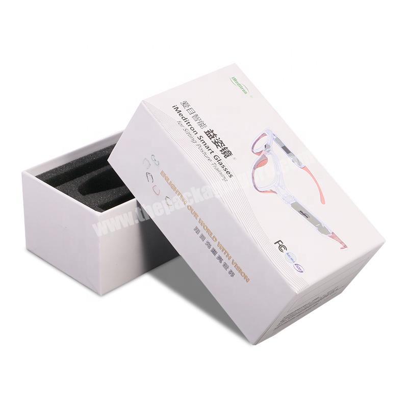 China high quality custom logo paper sunglass packaging boxes with foam insert