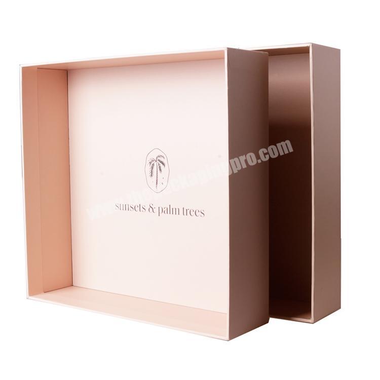 China High quality luxury custom handmade pink decorative lid and base cosmetic packaging boxes