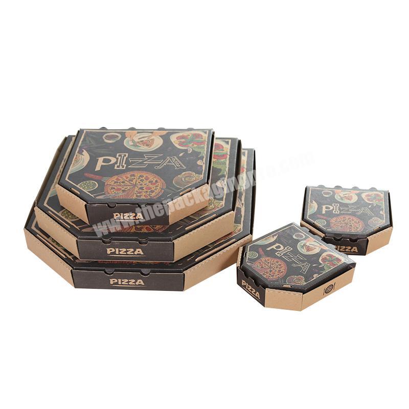 China hot sale food grade disposable recycle pizza box pizza box 13 inch plain brown pizza box packaging