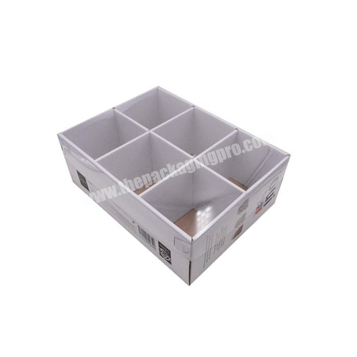 China manufacturer corrugated paper mailer custom coffee tea ceramic cup set packaging cardboard box with transparent lid
