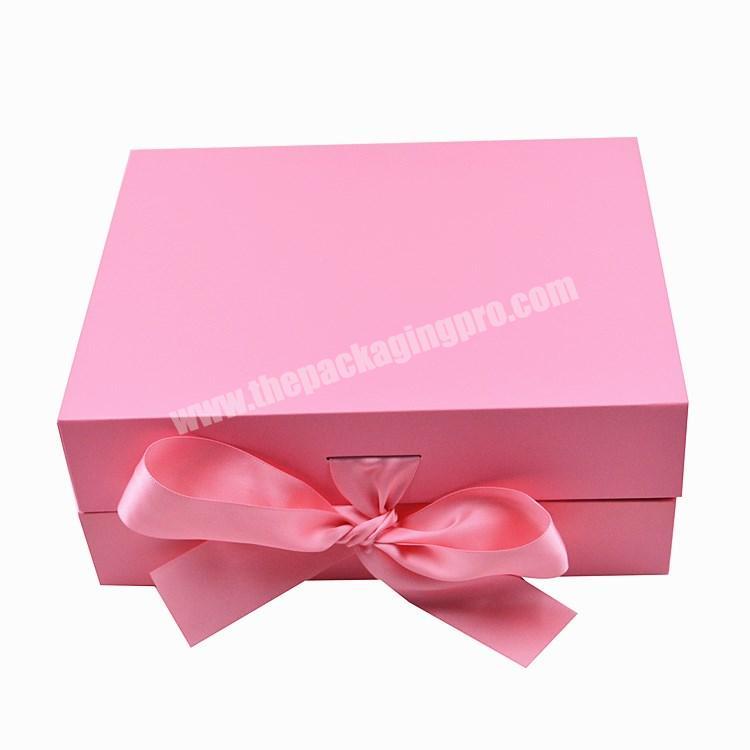 China Manufacturer Custom Foldable Magnetic Clothing Swimwear Dress Pants Wigs Packaging Box Gift Box with Ribbon