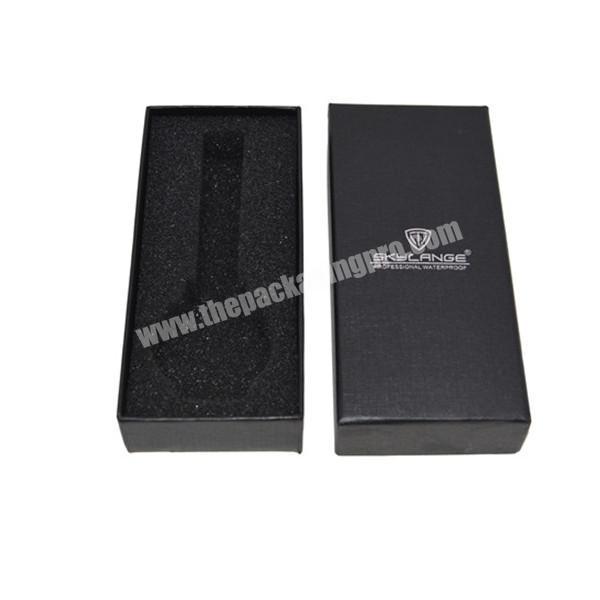 China manufacturer custom logo printing nail polish paper box packaging perfume black gift box with foam insert for makeup