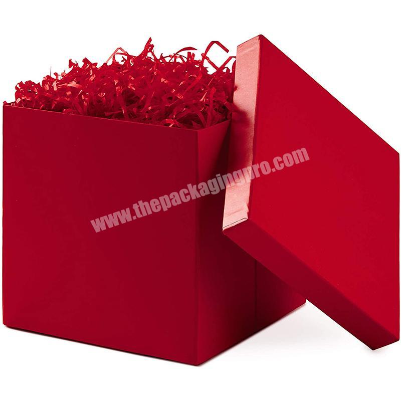 China Manufacturer red Luxury Printed Gift Custom paper box With Your Own Logo