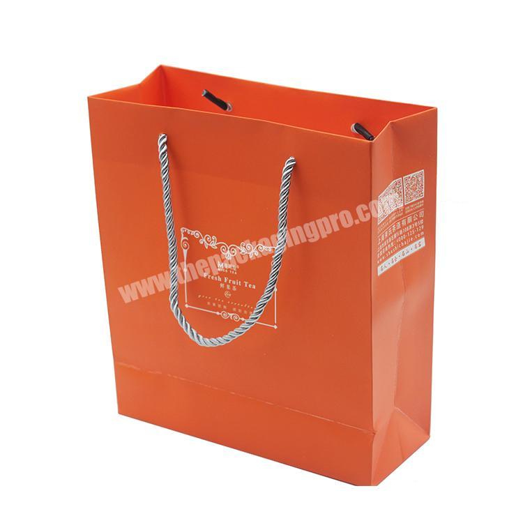 China Manufacturers Cotton rope handle custom your own brand logo colorful printed paper bag