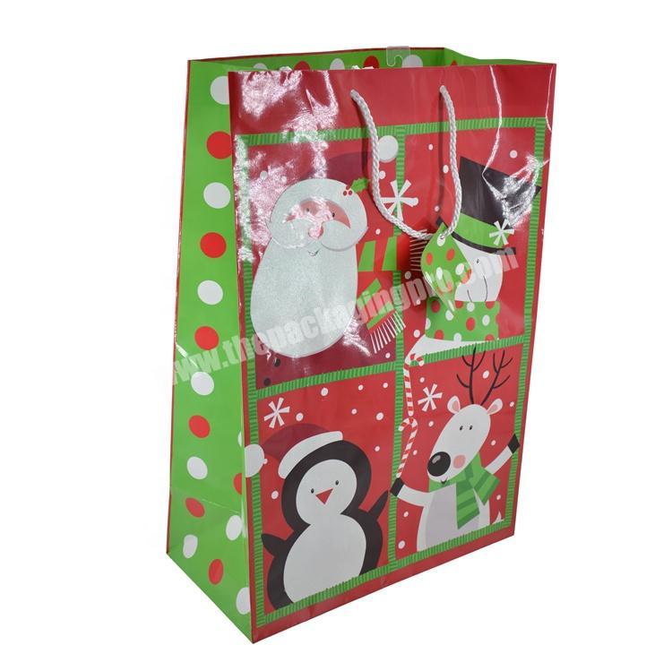 China Manufactures Customized Christmas Bag Gift Paper Bag With Handles