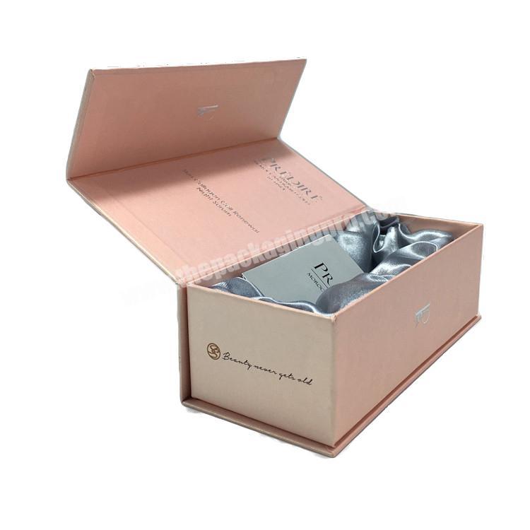 China OEM ribbon closure folding cosmetic boxes retail packaging for cosmetics recycled