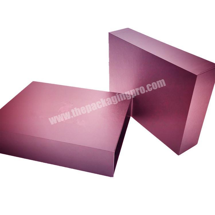 China Rectangular Cardboard Box Custom Printing Purple Drawer Box