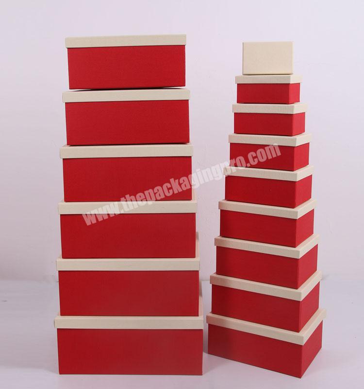 China Rectangular Cardboard Wedding Gift Boxes Set Of 15PCS With Lids
