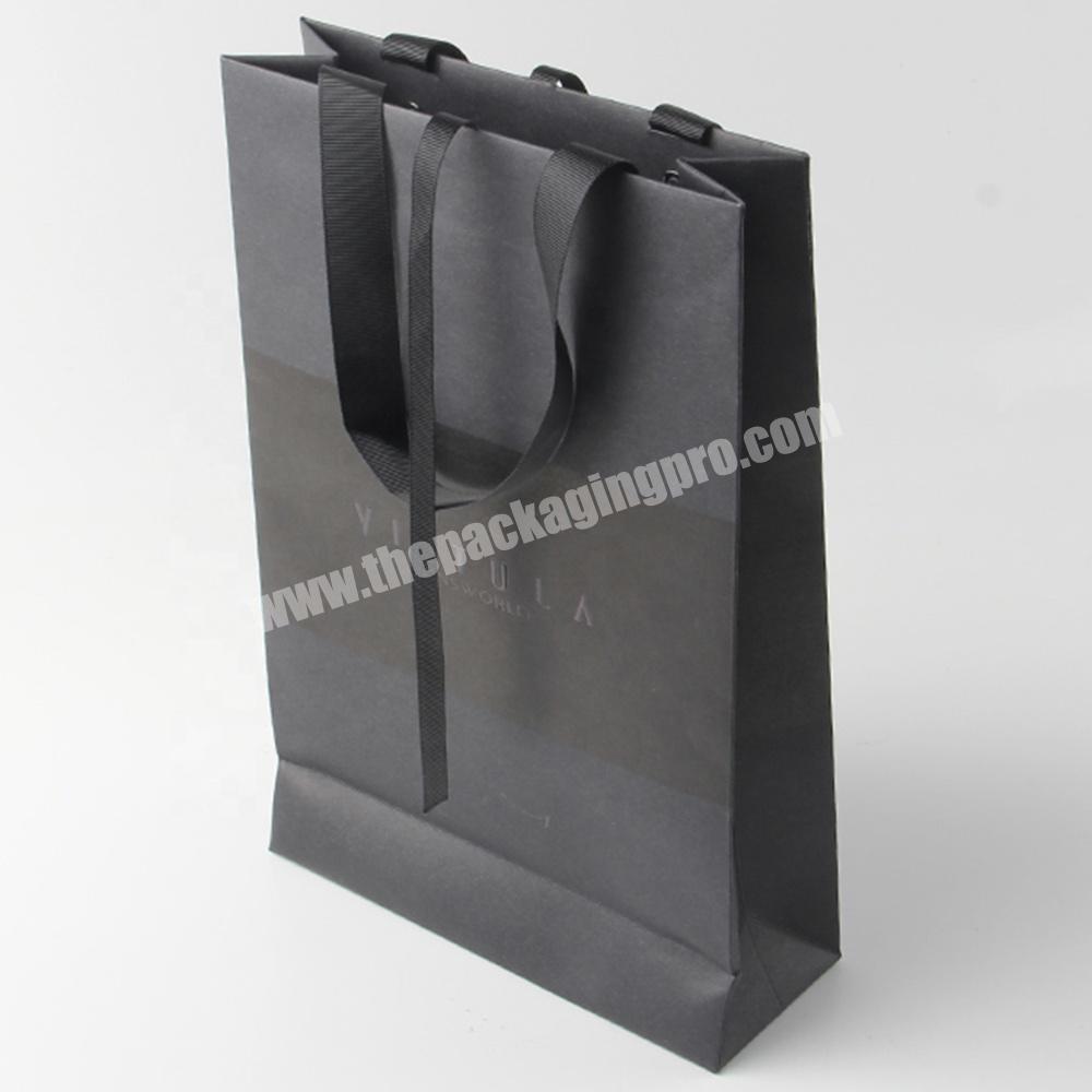China supplier cheap shopping paper bags wholesale with ribbon handles