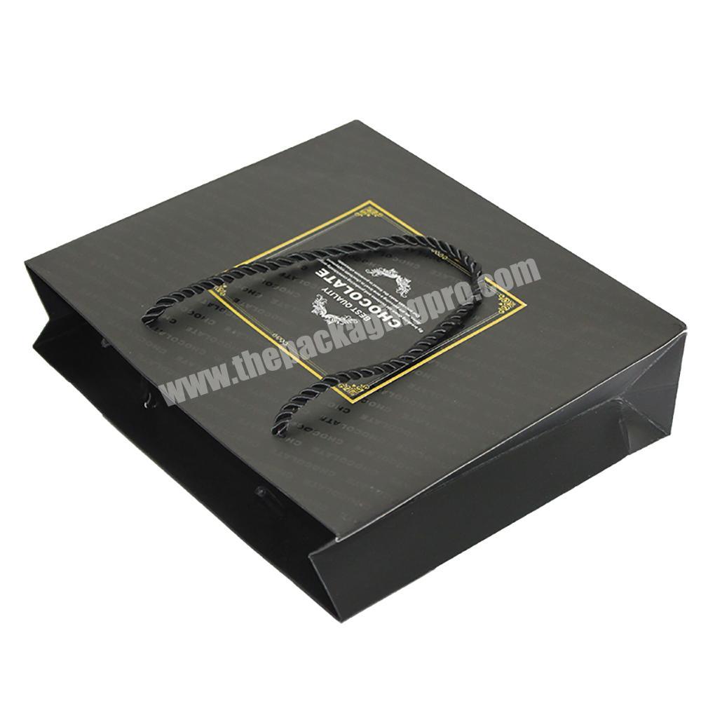 China Supplier Custom Hot Stamping Printed Logo Luxury Gift Paper Bags With Ribbon Handles For Retail Store Shopping