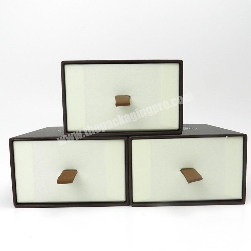 China Supplier Custom logo printing gift box hard luxury  package drawer box with ribbon