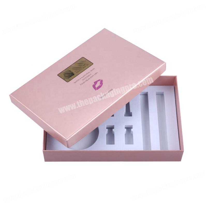 China supplier custom luxury cardboard paper printed foam EVA cosmetics lipstick gift boxes with lid