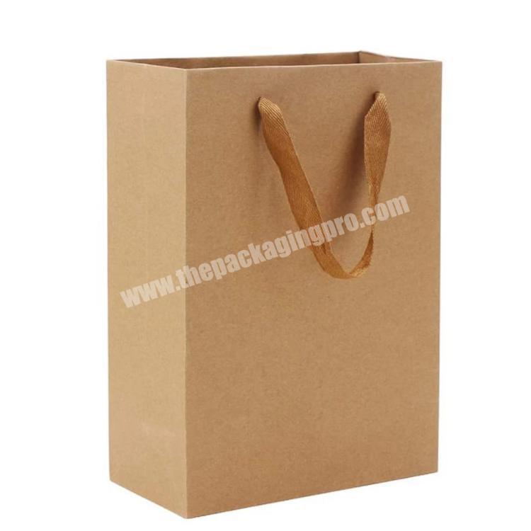 China Supplier Customized Factory custom kraft paper packaging bags with logo paper bag logo print