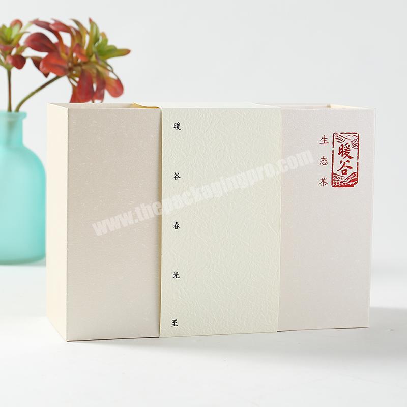 China supplier customized  tea box packaging art paper gift packaging paper box with  white foam accessory for tea