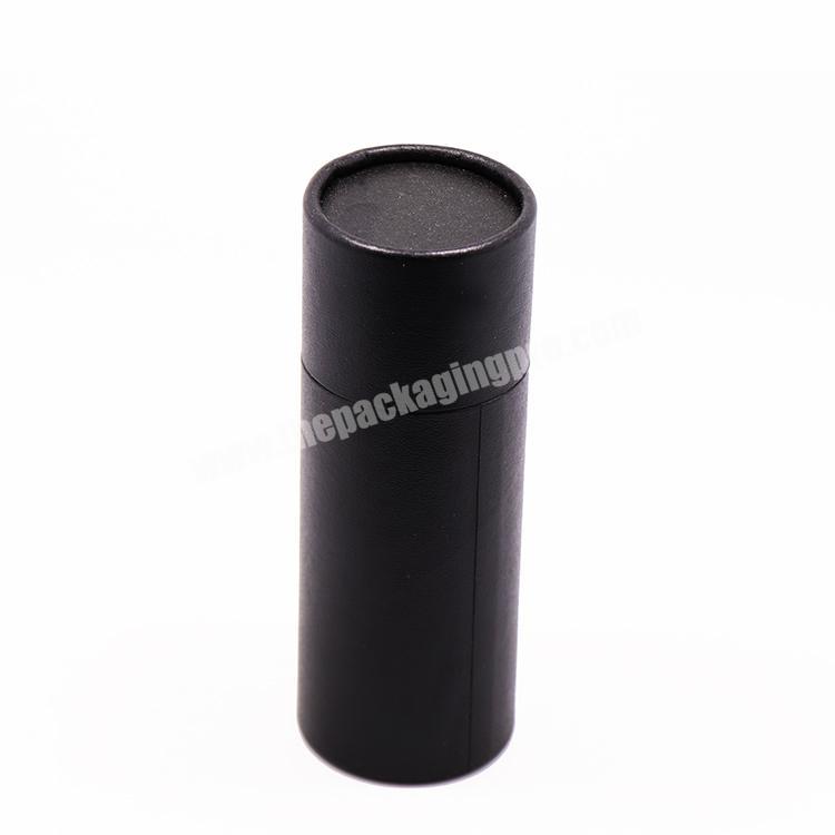 China supplier cylinder customized printing recyclable black gift paper tube box
