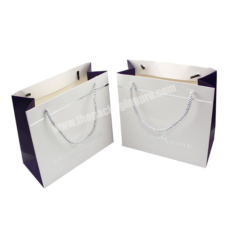 China Supplier High Quality Cheap Branded Retail White  Paper Bag For Shopping&Gift