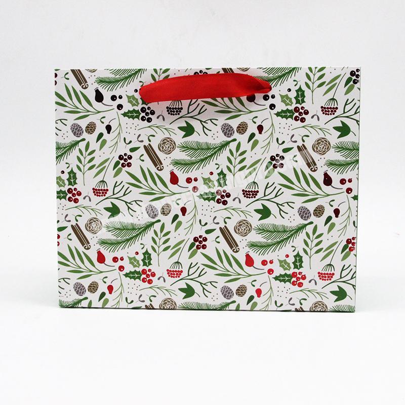 China supplier luxury Christmas small green gift paper bags