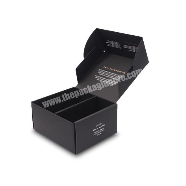 China Supplier Luxury Gold Stamping Black Cardboard Paper Box For Shoes Printing
