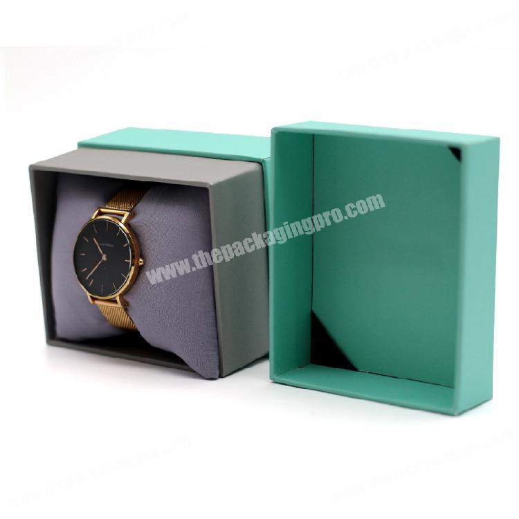 China Supplier Luxury Lid and Bottom Cardboard Paper Box Pillow Insert Wrist Watch Present Gift Box