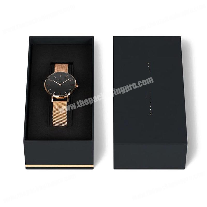 China Supplier Luxury Soft Touch Paper Custom Brand Watch Storage Display Box Packaging