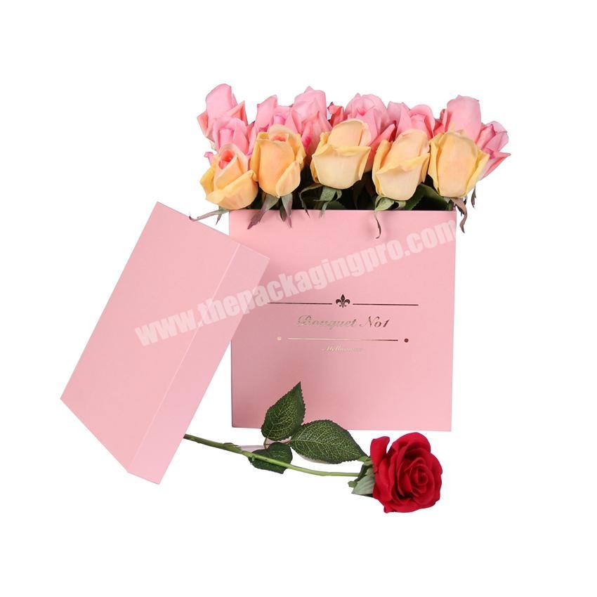 China supplier luxury square flower gift hat cardboard paper box