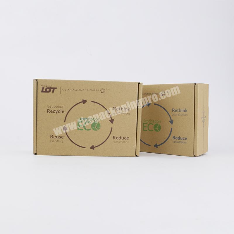 China Supplier Offset Printing Brown Kraft Paper Packaging Box Custom Flat Folding Paper Box Corrugated Shipping Mailer Box
