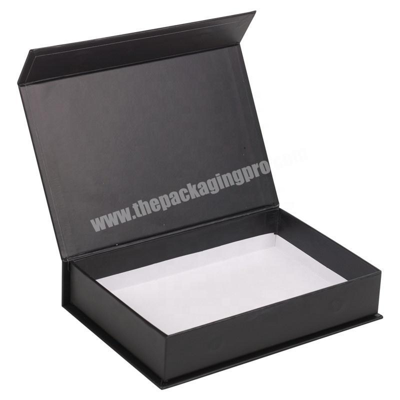 China Supplier Wholesale Custom Fancy Gift Box for Garment Perfume Flip Top Packaging Box Bookshape Gift Box with Ribbon Closure