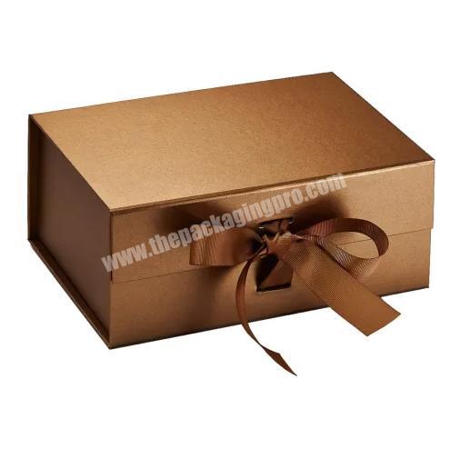 China Wholesale Big Factory Good Price Custom White And Gold Foldable Gift Packing Box