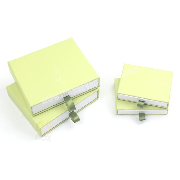 China Wholesale Competitive Price Luxury Small Garment Drawer Box With Ribbon