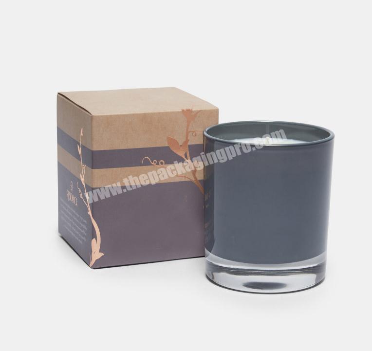 China wholesale custom foldable paper cardboard kraft uxury candle box packaging