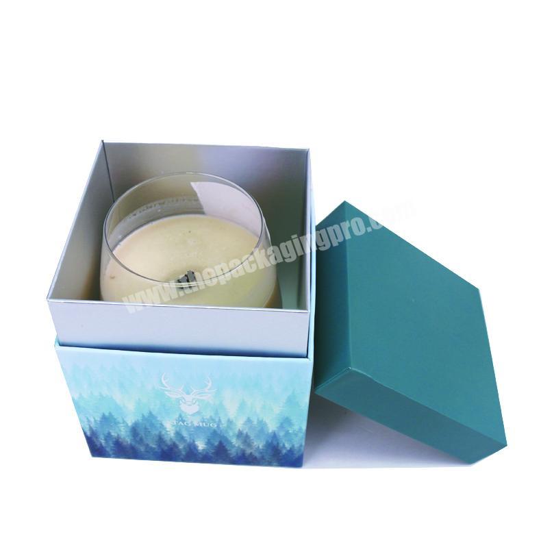China wholesale custom logo printing luxury rigid cardboard paper gift packaging candle holder packaging box for candle