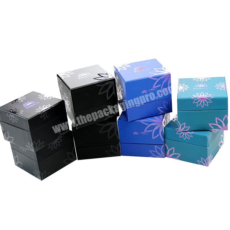 China wholesale luxury custom logo printed small black lid and tray cardboard paper packaging giftbox gift box