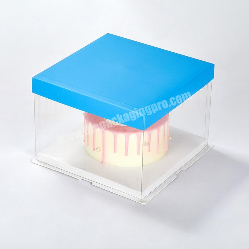 China Wholesale white box for cake transparent cake box rectangle cake box